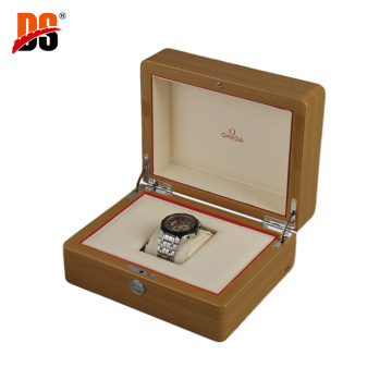 DS Handmade Custom Logo Wooden Jewellery Box Luxury Gift Single Packaging Storage Box Wood Watch Case